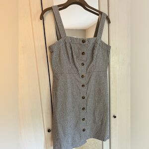 Pin striped button up dress